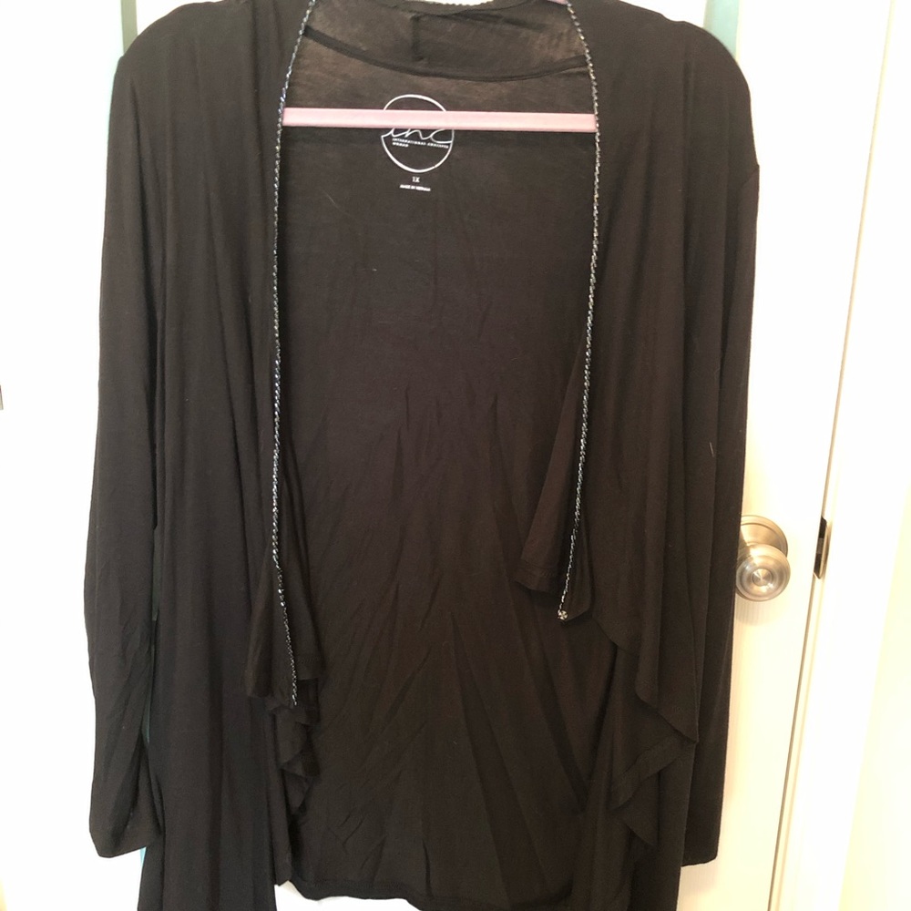 INC Draped Cardigan with Beaded Edges, Wear 3 Ways